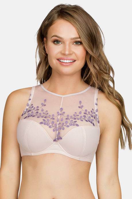 High neck padded sales bralette